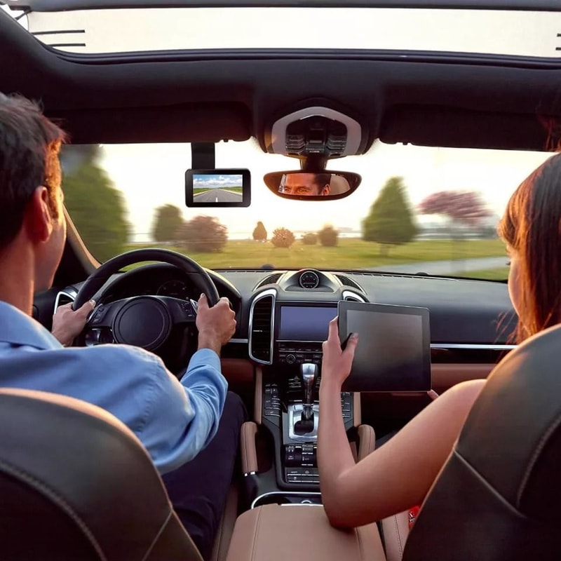 GPS WiFi Dual Lens Dash Cam Car DVR Camera With Night Vision Emergency Accident Lock Parking Monito