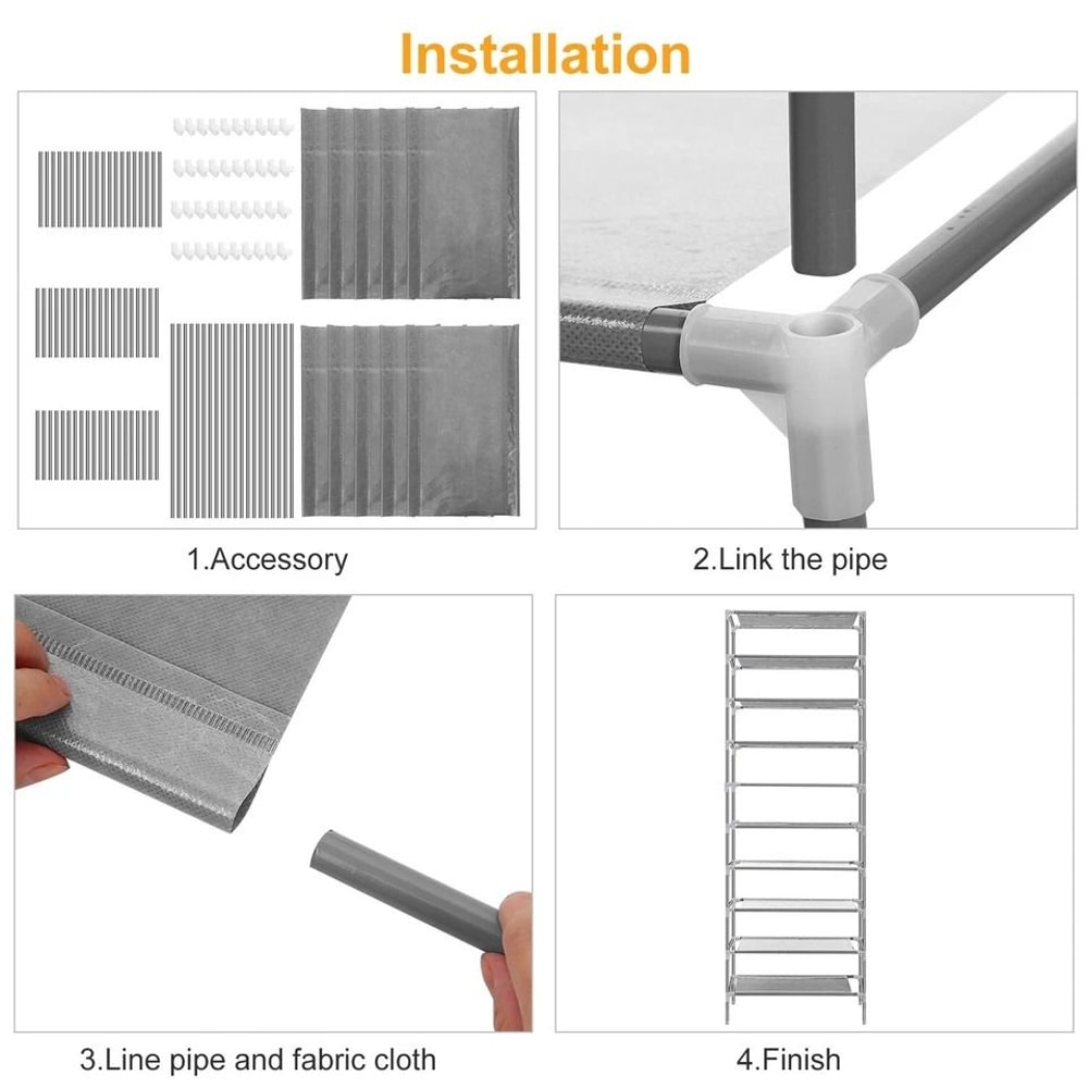 Shoe Shelf OrganizerTier Storage Rack For Entryway Closet Mudroom Adjustable Shoe Holder With Detac 1