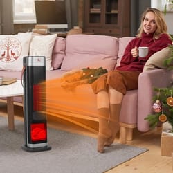 space heater, oscillating ceramic tower heater, electric warmer for winter, precise temperature, remote control