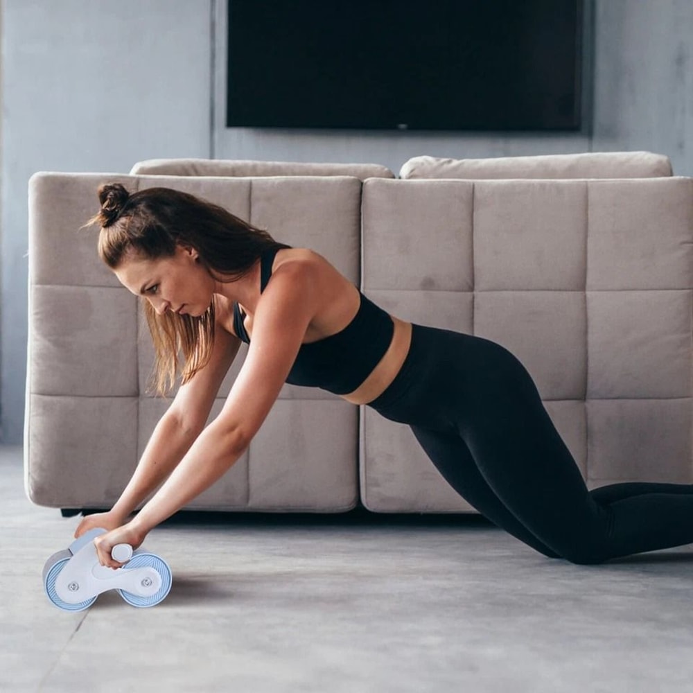 Automatic Rebound Abdominal Wheel AntiSlip Ab Exercise Machine Core Strength Trainer For Men And Wo 8