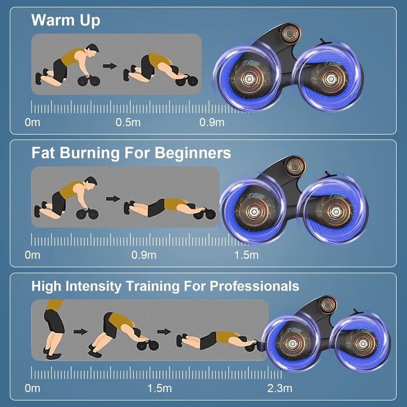 Automatic Rebound Abdominal Wheel AntiSlip Ab Exercise Machine Core Strength Trainer For Men And Wo 11