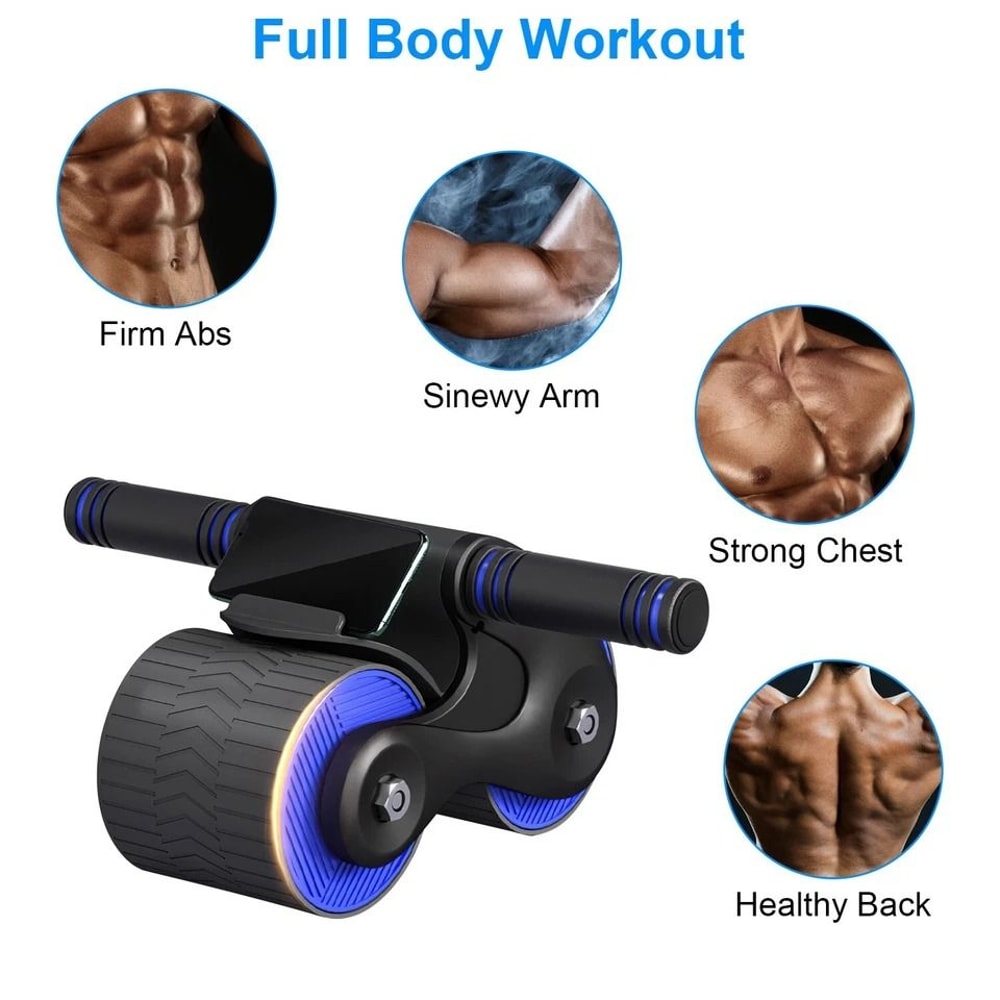 Automatic Rebound Abdominal Wheel AntiSlip Ab Exercise Machine Core Strength Trainer For Men And Wo 14