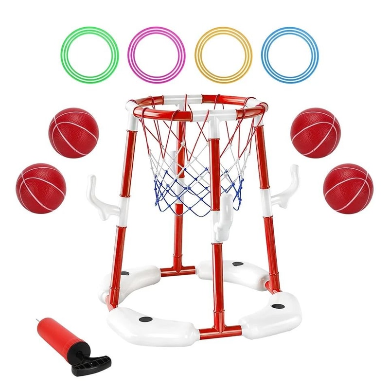 Pool Basketball Toy Set Summer Poolside Toy For Water Play Basketball Hoop For Kids Perfect For Bac 8