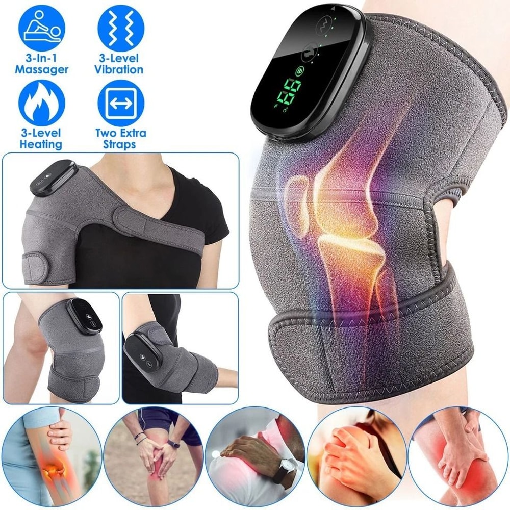 Heated Vibration Massager Wrap For Knee Shoulder Elbow Pain Relief Levels Heating 11