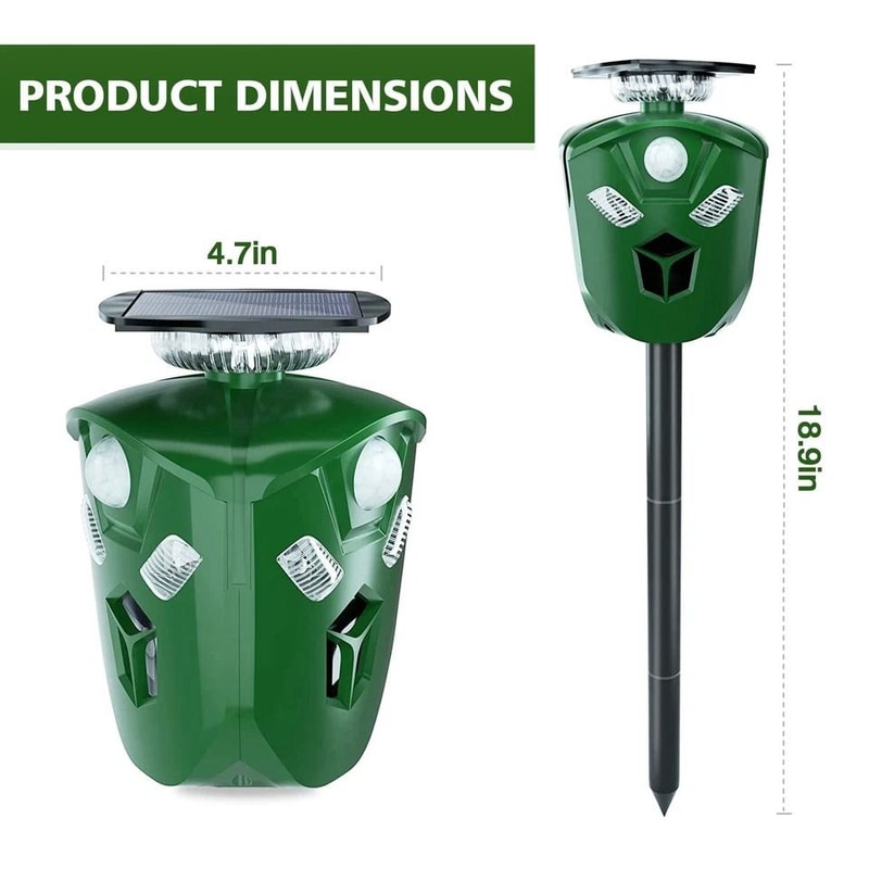 Solar Ultrasonic Animal Repeller Motion Sensor USB Cat Skunk Deer And Wildlife Repellent For Garden 5