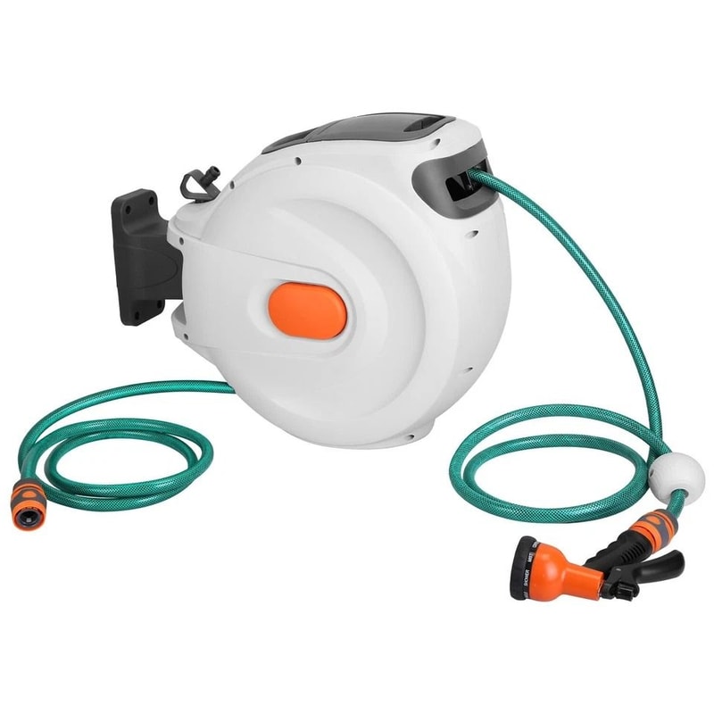 Hose Reel For Outdoor Garden Retractable Water Hose With Automatic Rewind Hose Length 2