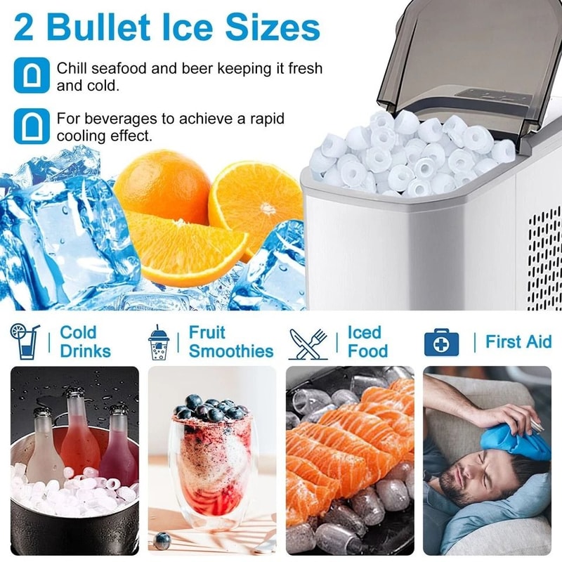 Fast Ice Making Electric Countertop Ice Maker Daily Capacity SelfCleaning Ice Maker Portable Ice Ma 7