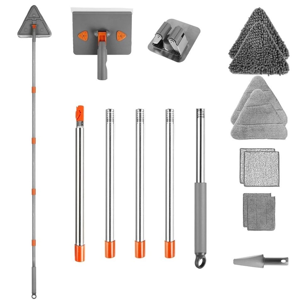 Wall Baseboard Cleaner Mop Portable Ceiling Window Mop Wet Dry Mop For Baseboards Walls And Ceil 1