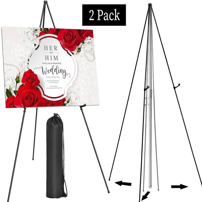 Portable Alloy Easel Adjustable Tripod Stand For Wedding Poster Art And Drawing 12