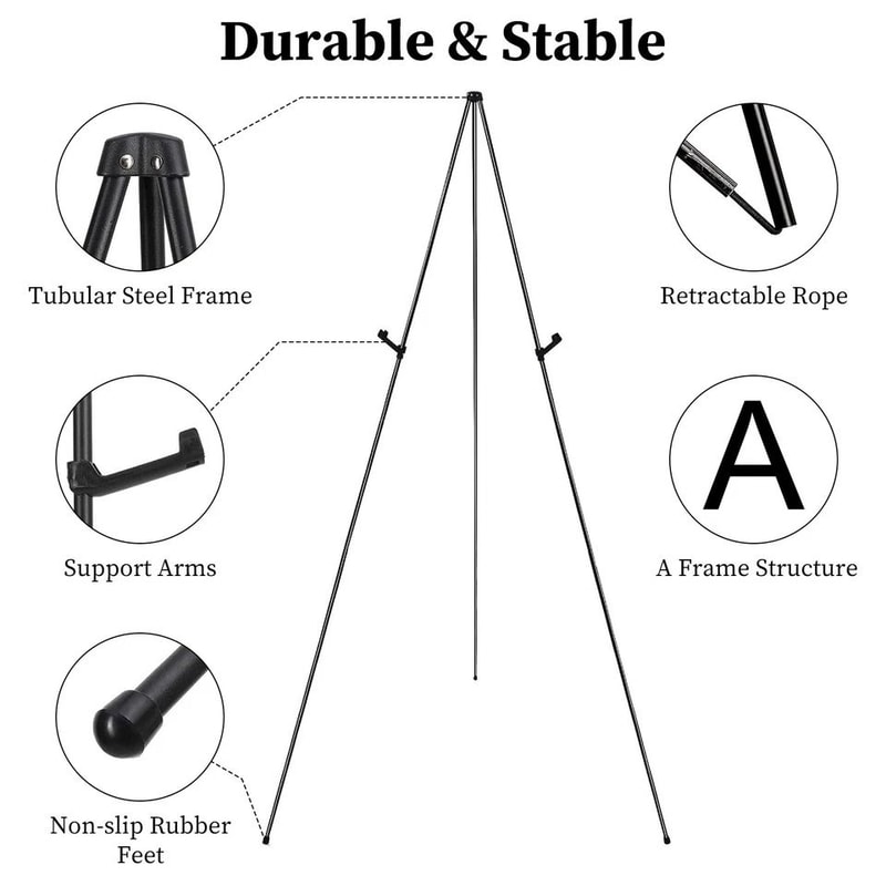 Portable Alloy Easel Adjustable Tripod Stand For Wedding Poster Art And Drawing 10