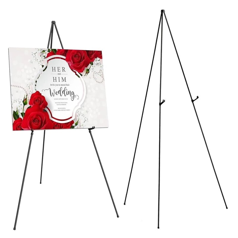 Portable Alloy Easel Adjustable Tripod Stand For Wedding Poster Art And Drawing 13