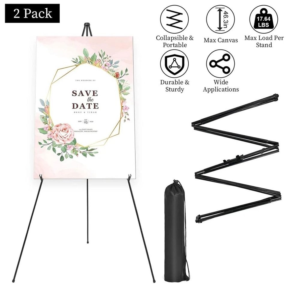Portable Alloy Easel Adjustable Tripod Stand For Wedding Poster Art And Drawing 14