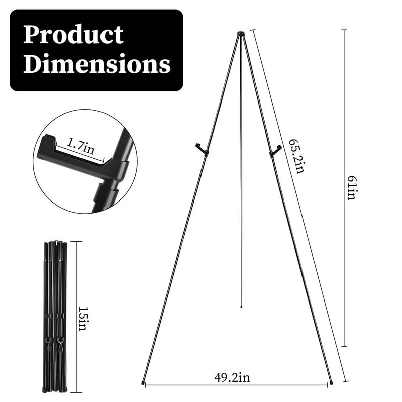 Portable Alloy Easel Adjustable Tripod Stand For Wedding Poster Art And Drawing 4
