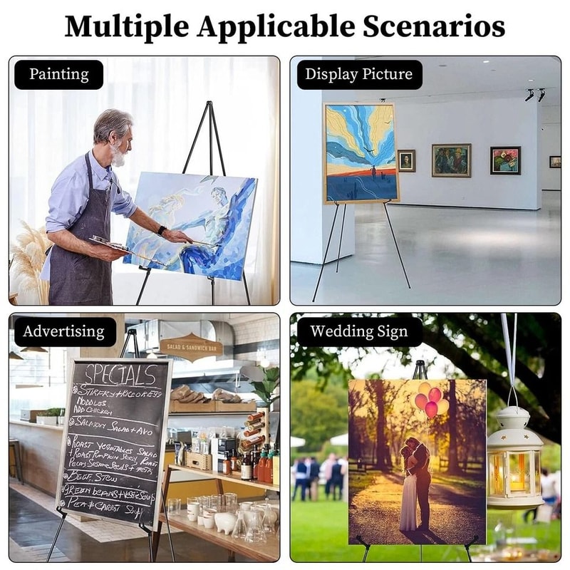 Portable Alloy Easel Adjustable Tripod Stand For Wedding Poster Art And Drawing 6