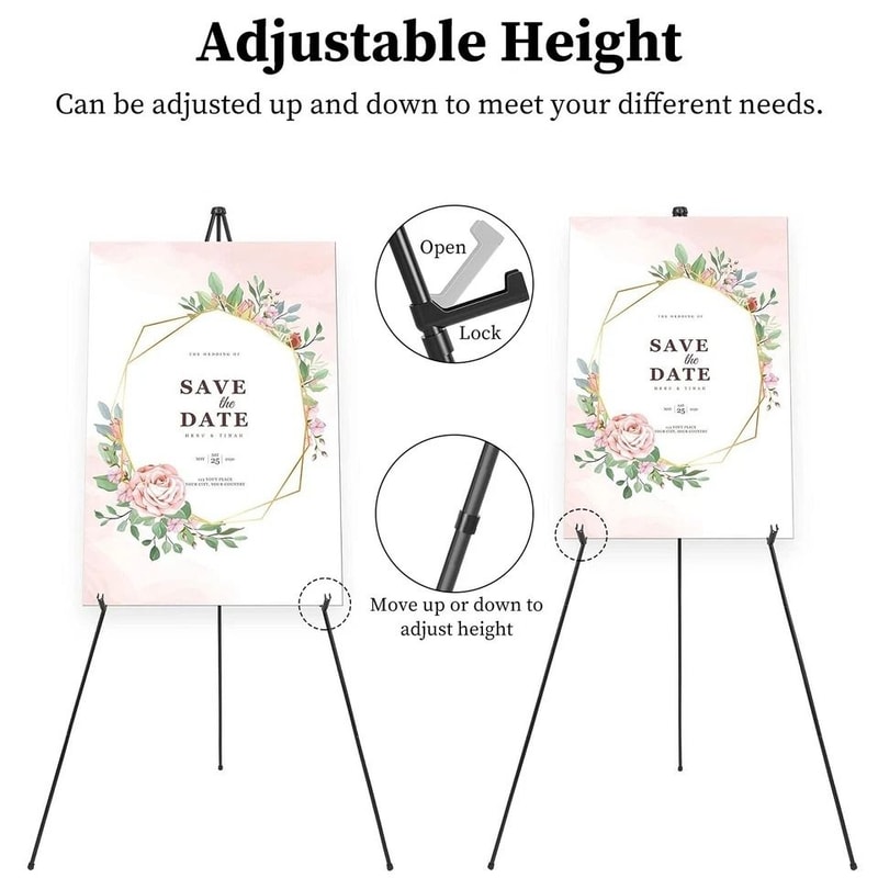 Portable Alloy Easel Adjustable Tripod Stand For Wedding Poster Art And Drawing 7