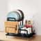 Tier Dish Drying Rack With Drainboard Carbon Steel Utensil Holder Large Capacity Kitchen Counter St 5