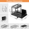 Tier Dish Drying Rack With Drainboard Carbon Steel Utensil Holder Large Capacity Kitchen Counter St 6