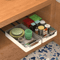 Pull Out Tray Sliding Shelf Carbon Steel Drawers Kitchen Cabinet Spice Rack PullOut Storage Organiz