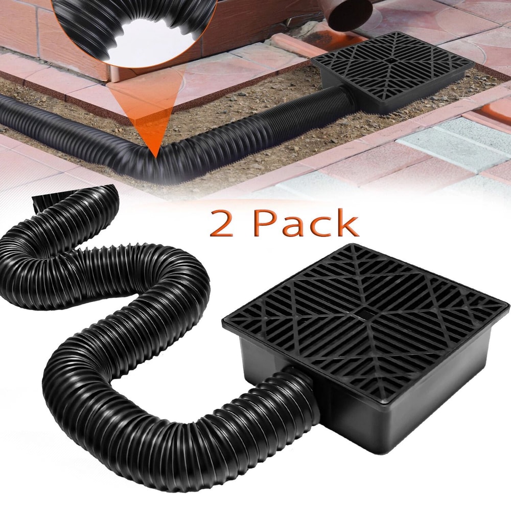 Low Profile Catch Basin Gutter Extension Kit Flexible Drain Pipe No Dig Installation Reduces Founda 11