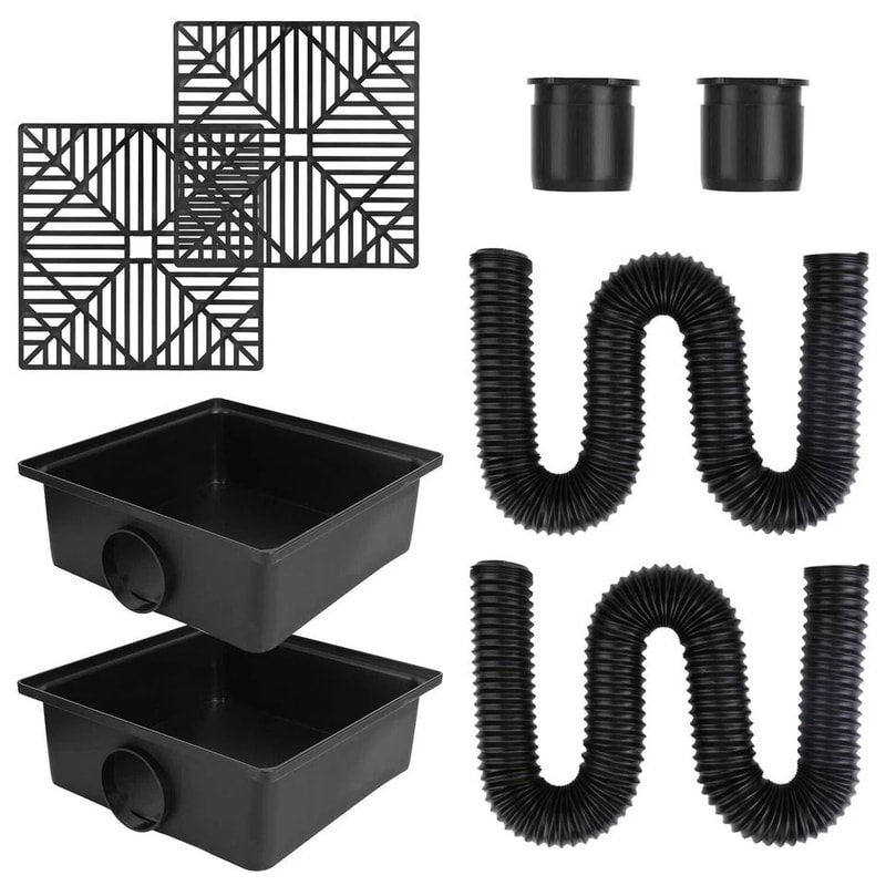 Low Profile Catch Basin Gutter Extension Kit Flexible Drain Pipe No Dig Installation Reduces Founda 9