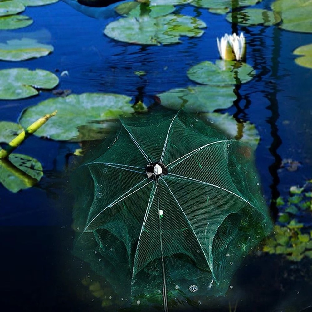 Portable Foldable Fishing Trap Net Holes Crawdad Crab Dip Cage Shrimp Minow Bait Trap For Easy Fish 7