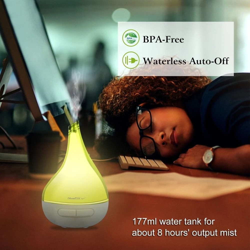 LED Ultrasonic Aroma Diffuser Essential Oil Humidifier Air Purifier 8Hour Continuous Operation Ther 5
