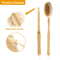 Long Wooden Handle Bath Body Exfoliating Brush Shower Back Scrubber For Clean Glowing Skin 3