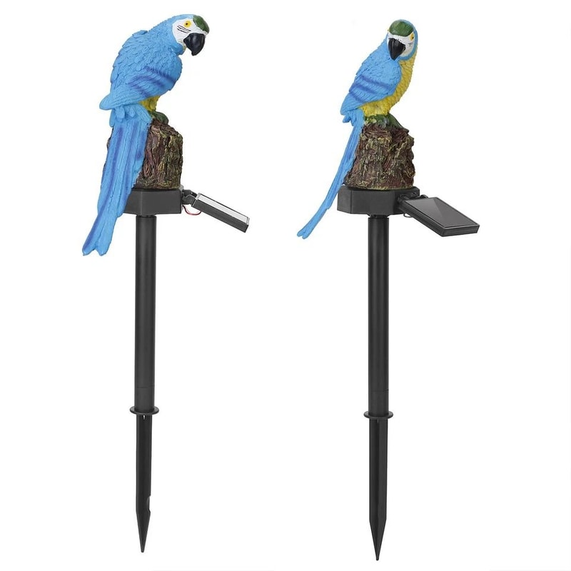 Solar Powered Parrot Lamp Waterproof LED Garden Light Landscape Decor 2 Pack Outdoor Garden Yard Pa 4