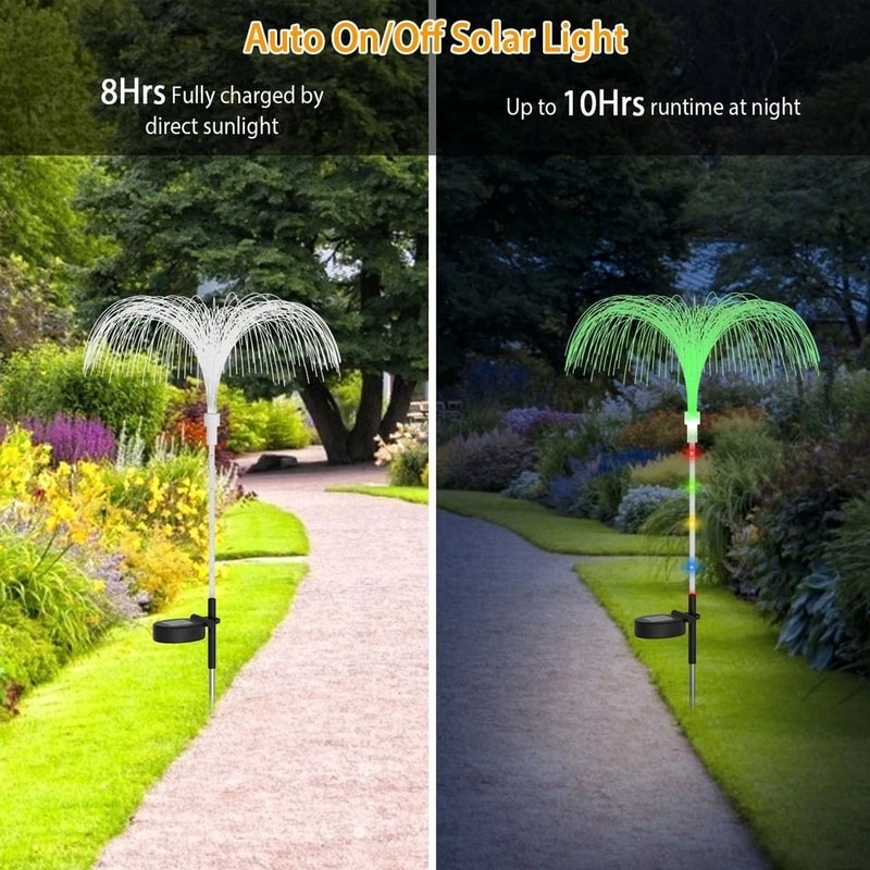 Solar Powered Jellyfish Lights Color Changing Night Lamp Waterproof Garden Decor Outdoor LED Lights 6