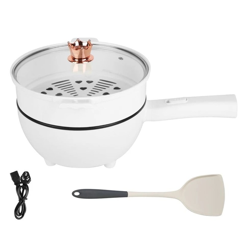 Portable Electric Hot Pot Frying Pan Capacity Ideal For Picnic Camping And Home Cooking 3