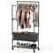 Clothing Rack With Storage Bag Heavy Duty Garment Rack For Shoes Bedroom Clothes Adjustable NonWove 2