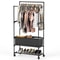 Clothing Rack With Storage Bag Heavy Duty Garment Rack For Shoes Bedroom Clothes Adjustable NonWove 2