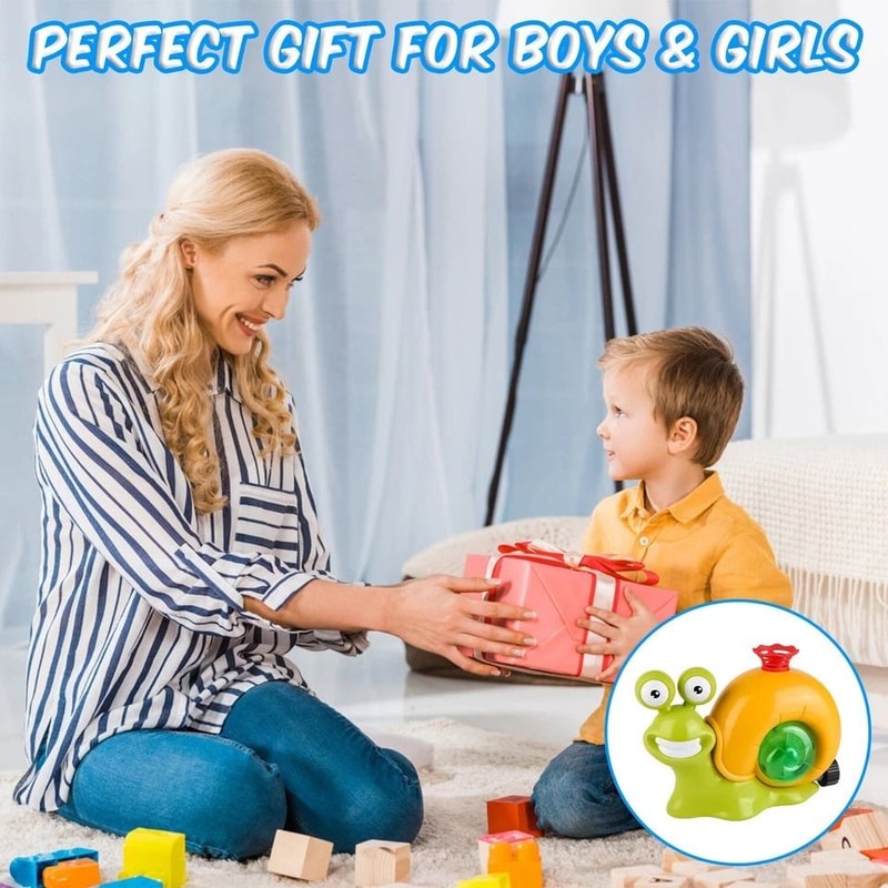 Outdoor Water Sprinkler Toy Baseball Play Set With Snail Design 360 Rotating Water Sprayer For Kids