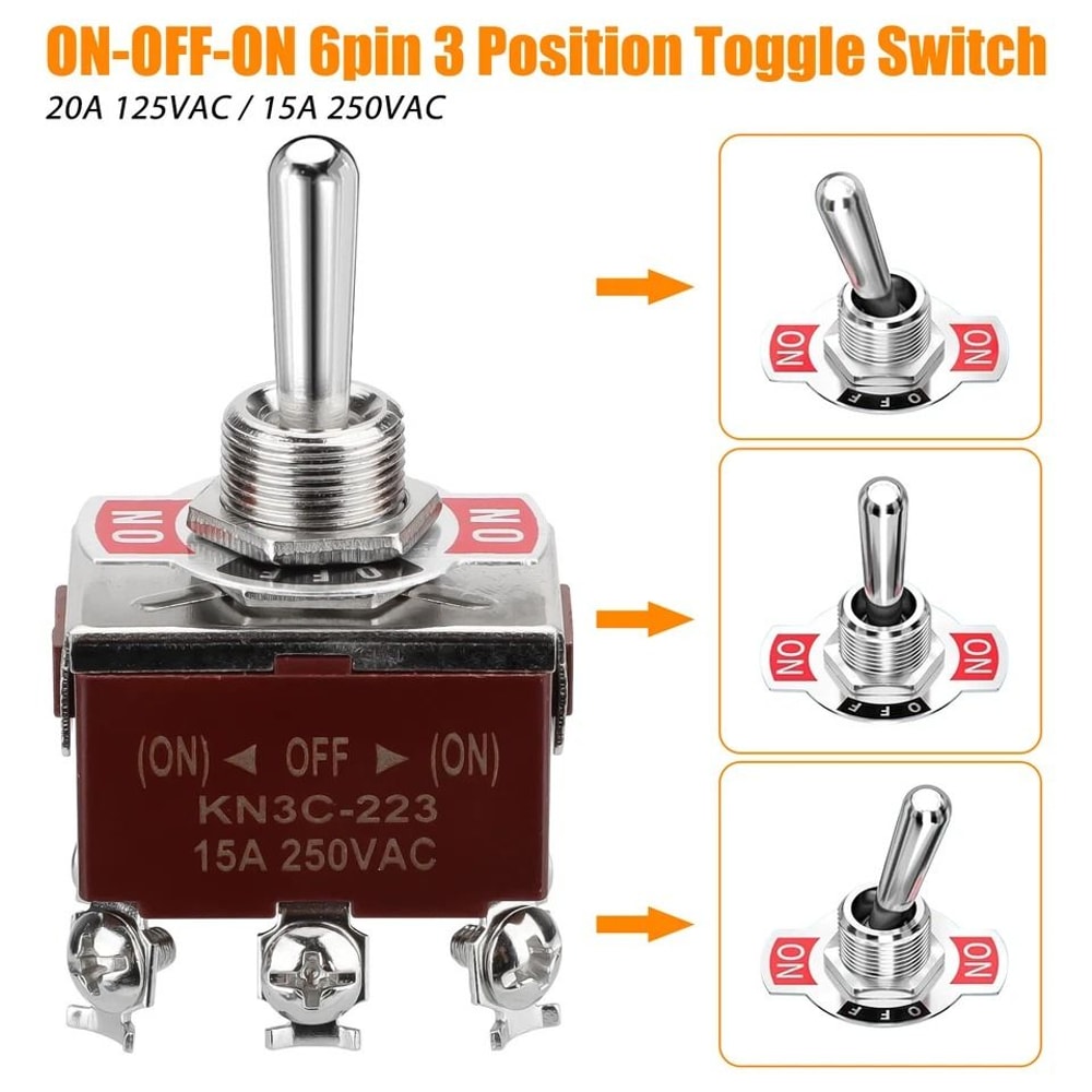 Momentary DPDT Toggle Switch Set ONOFFON Waterproof Heavy Duty Perfect For Automotive Boat And Hous 5