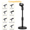 Portable Desktop Microphone Stand Adjustable Height Mini Round Base Weighted Rotatable Mic Clip 4