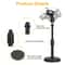Portable Desktop Microphone Stand Adjustable Height Mini Round Base Weighted Rotatable Mic Clip 6