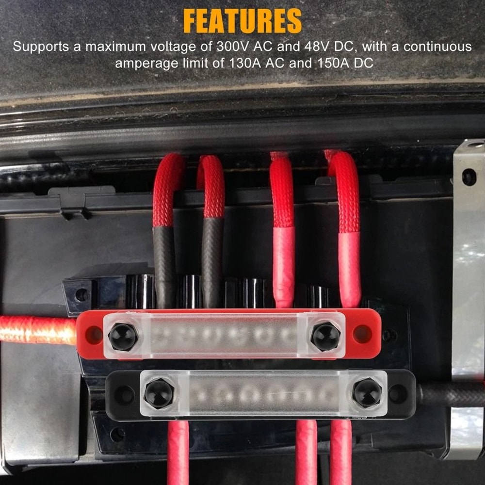 Way Bus Bar Power Distribution Terminal Block Screw Connection Battery Terminal For Boat RV Car 5