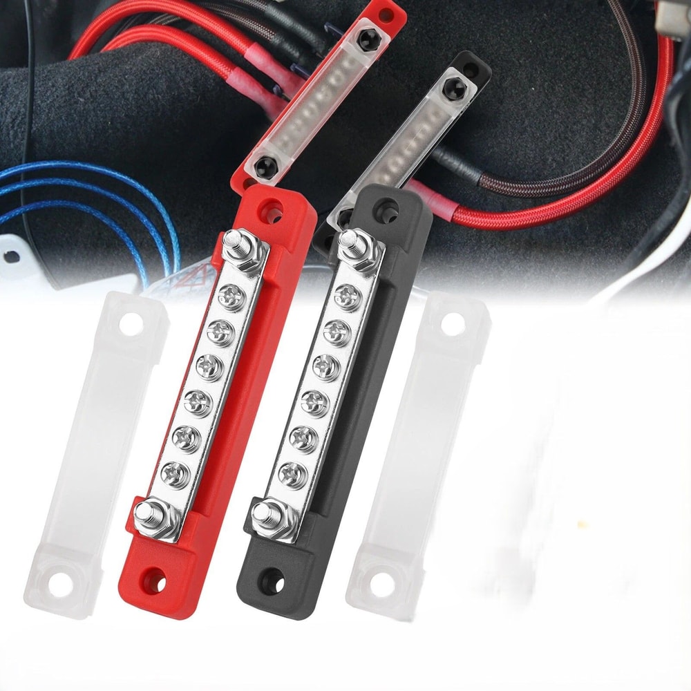 Way Bus Bar Power Distribution Terminal Block Screw Connection Battery Terminal For Boat RV Car 0