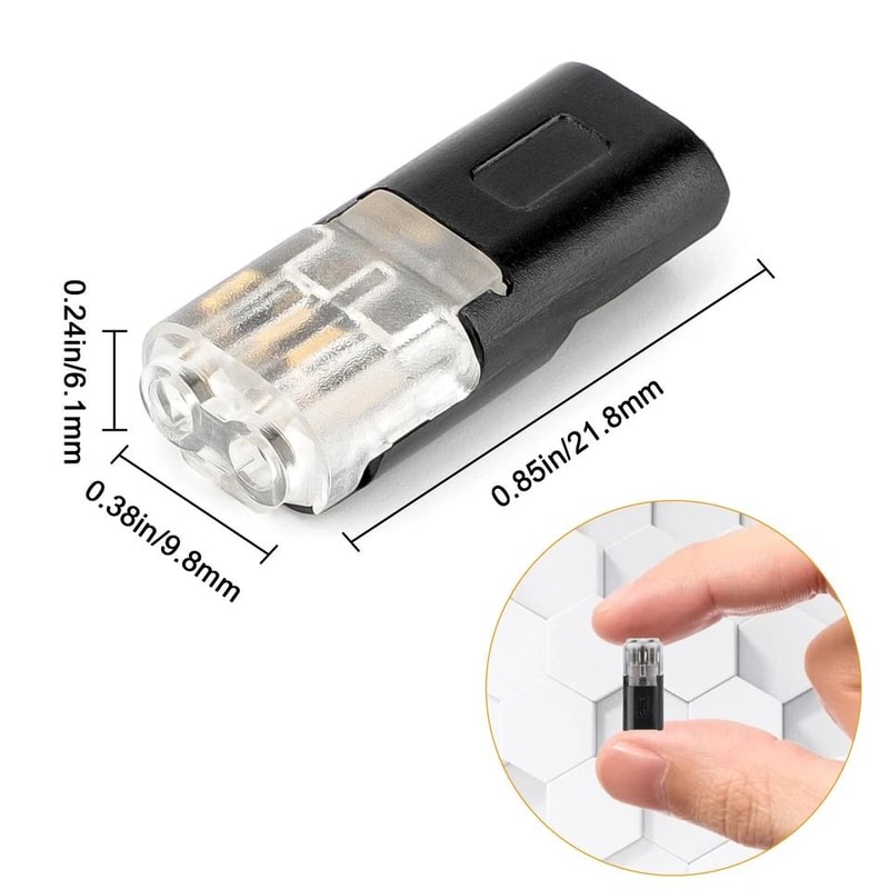 AWG DoubleWire Plugin Connectors With Locking Buckle Polycarbonate FlameRetardant Secure Electrical 2