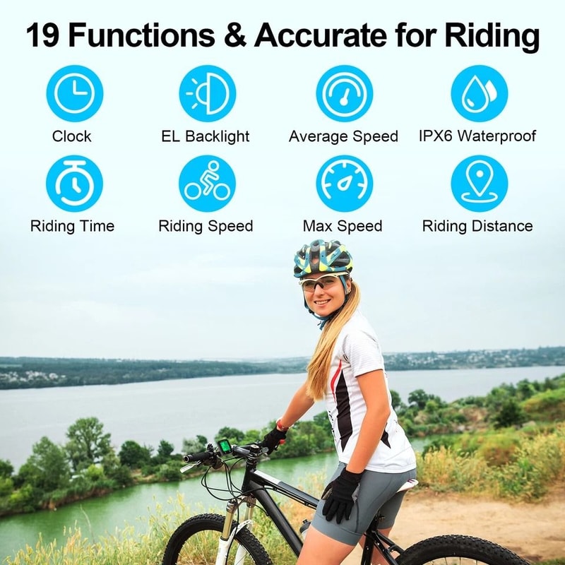 Cycle Digital Odometer Waterproof Bicycle Speedometer Functions Bike Computer With Touch Screen Dis 5
