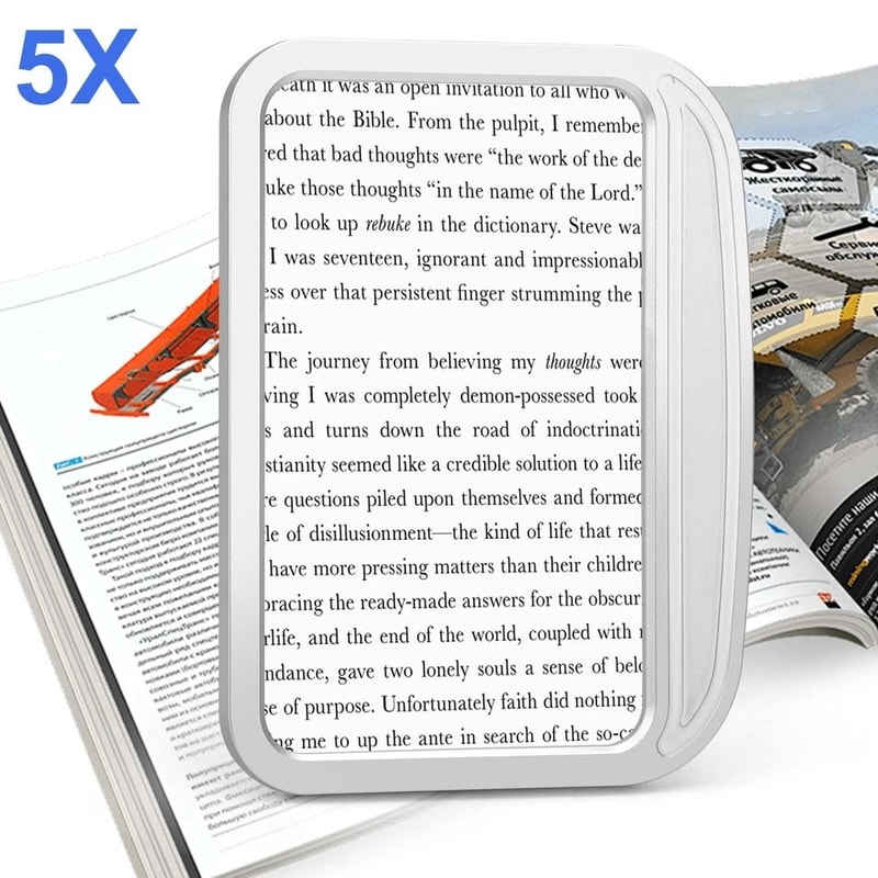 Full Page Handheld Magnifying Glass For Reading Crystal Clear Acrylic Lens Lightweight Portable Per 1