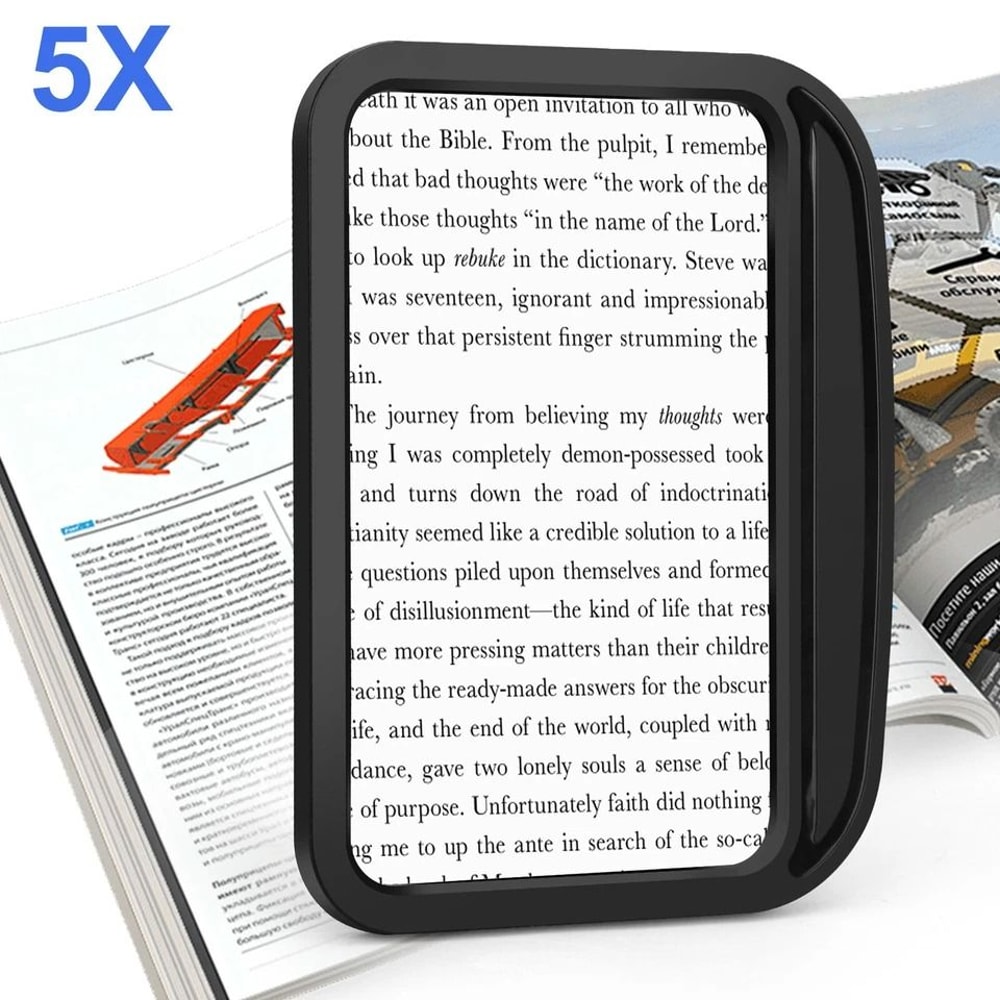 Full Page Handheld Magnifying Glass For Reading Crystal Clear Acrylic Lens Lightweight Portable Per 2