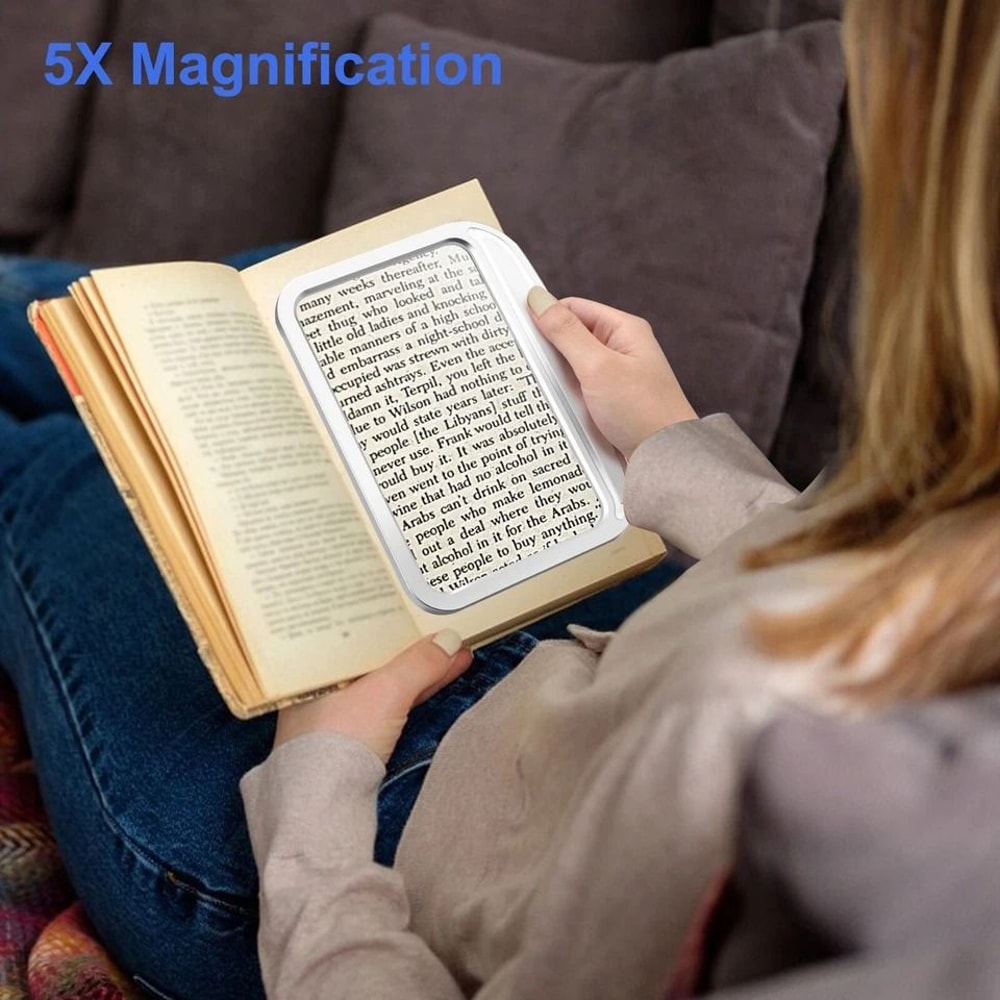 Full Page Handheld Magnifying Glass For Reading Crystal Clear Acrylic Lens Lightweight Portable Per 6