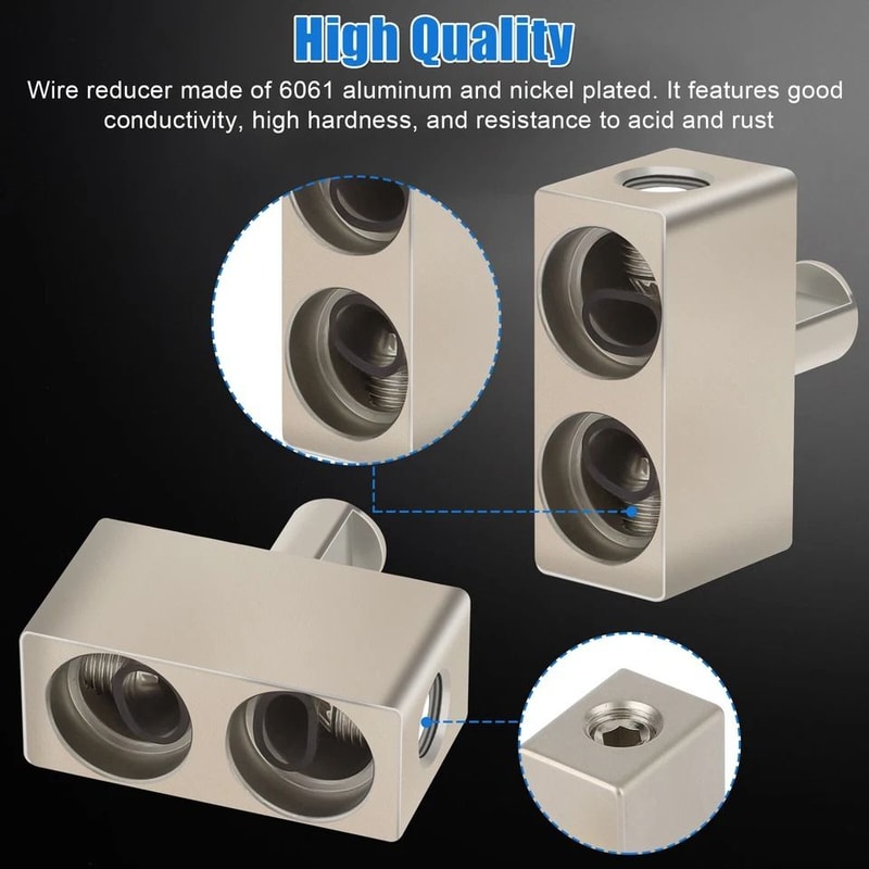 Car Audio Amp Reducers Dual Gauge To Gauge Aluminum Wire Reducers 8