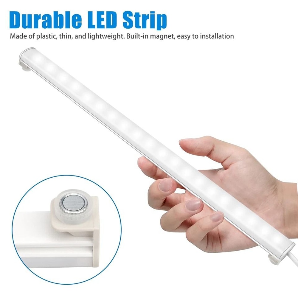 LED Kitchen Under Cabinet Lighting Strip Bar USB Light Lamp Kit Nature White For Kitchen Closet She