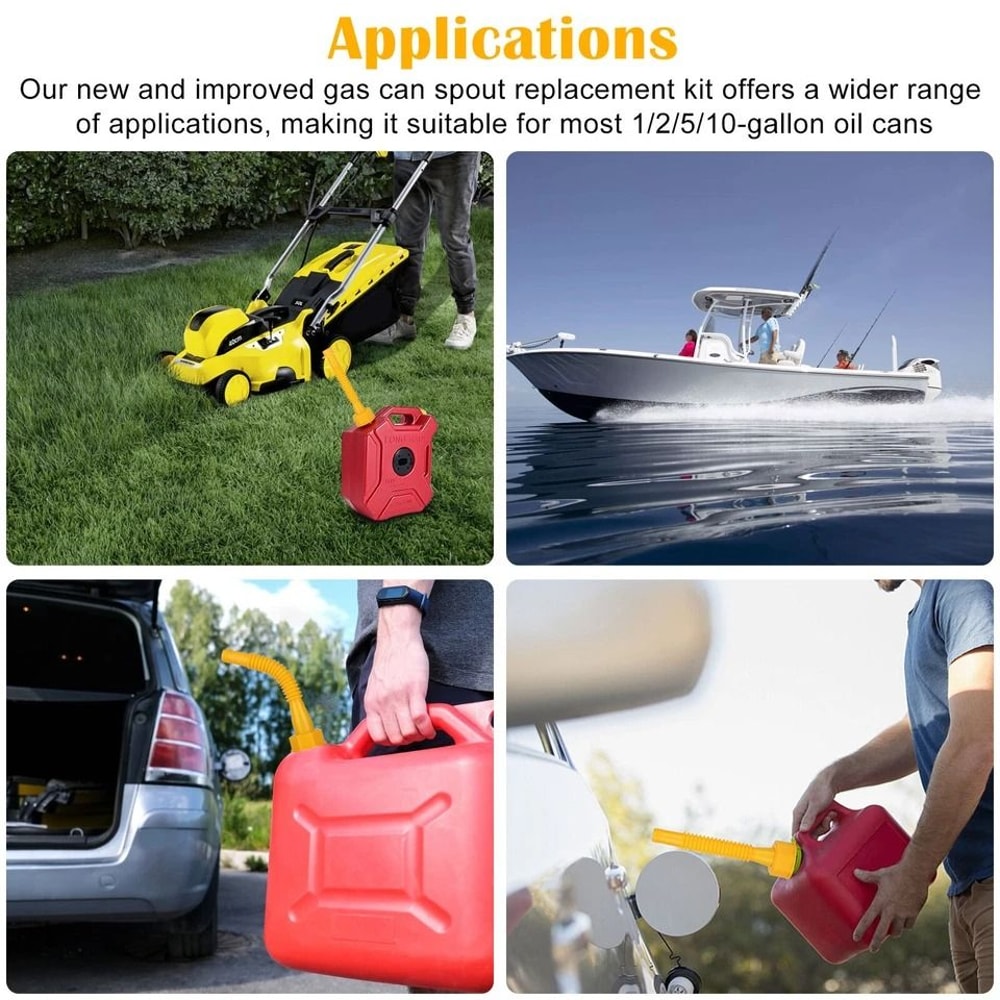 Gas Can Spout Kit Gas Can Nozzle Vent Kit Gas Can Spout Replacement For Plastic Oil Cans HighQualit 3
