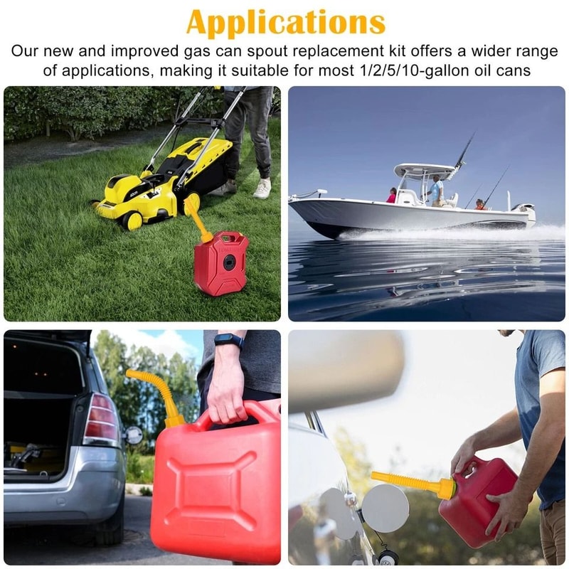 Gas Can Spout Kit Gas Can Nozzle Vent Kit Gas Can Spout Replacement For Plastic Oil Cans HighQualit 3