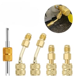 sae female to sae male adapter, high-quality brass, perfect for mini split system and hvac refrigerant charging