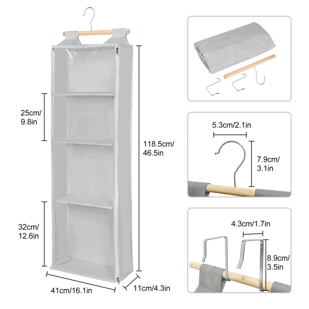 Crochet Knitting Bag Holder Large Capacity Yarn Storage Organizer Clear PVC Hanging Storage For Yar 2