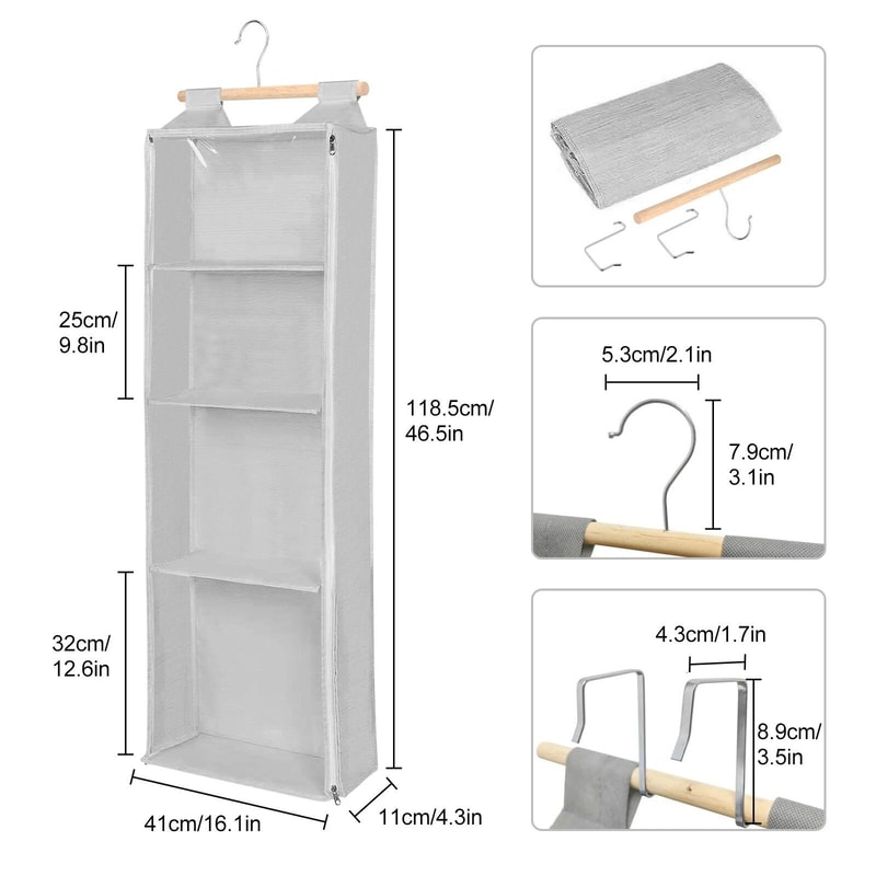 Crochet Knitting Bag Holder Large Capacity Yarn Storage Organizer Clear PVC Hanging Storage For Yar 2